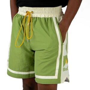 RHUDE Moonlight Logo Short in Green - Size Medium